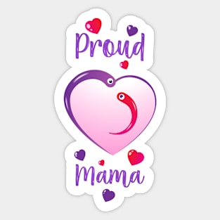 Proud mom heart illustration Sticker